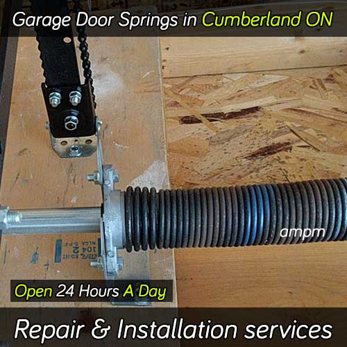 Broken garage door spring repair services in Cumberland ON