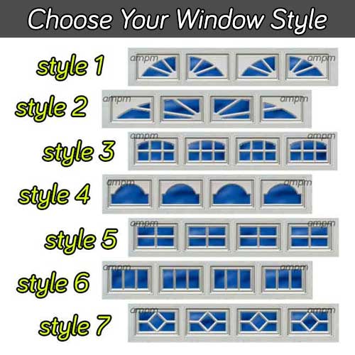 Garage doors with windows